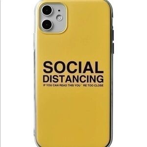 💋 IPhone social distancing phone case yellow
